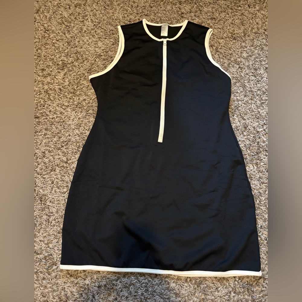 Good American Varsity Swim Dress (swim & cover up) - NWT- MSRP $116 -fits L-XXl - Picture 2 of 9